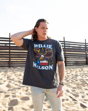 Load image into Gallery viewer, Willie Nelson Born For Trouble Dark Gray Thrifted Tee