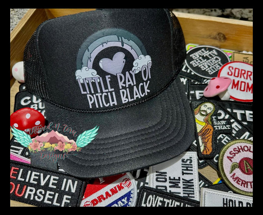 Little Ray of Pitch Black Trucker Hat