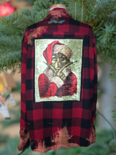 Load image into Gallery viewer, Mean One Crushed Velvet Patch Bleached Flannel
