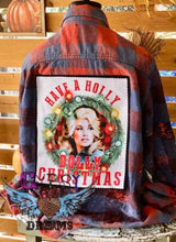 Load image into Gallery viewer, Have a Holly Dolly Christmas Flannel
